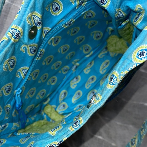 Vintage Vera Bradley Bermuda Blue Original Button Snap Tote Bag Designer 2005 - Picture 15 of 16